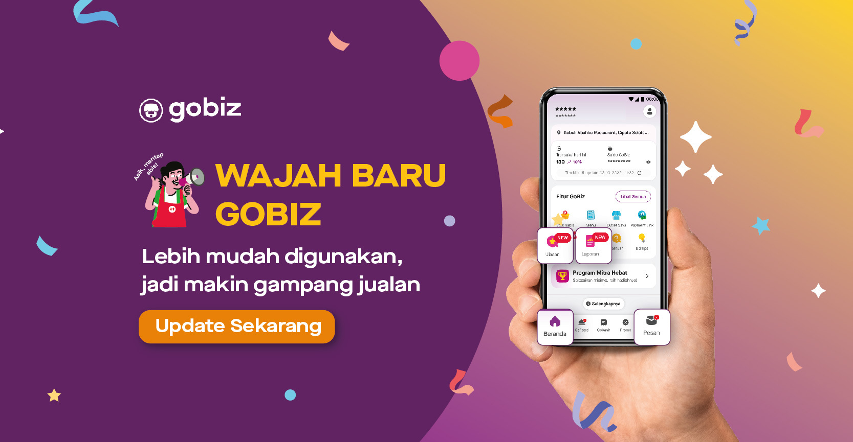 Semakin Melaju Bersama Gojek Dengan Tampilan GoBiz Yang Baru